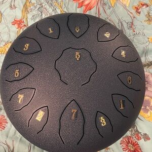 Handpan Style Tongue Drum with Numbered Notes - Dark Navy